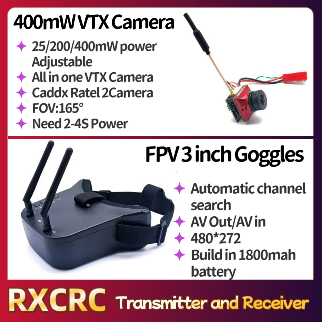 RXCRC 5.8G Module transmitter  - đánh giá và giá Fpv Drone Goggles