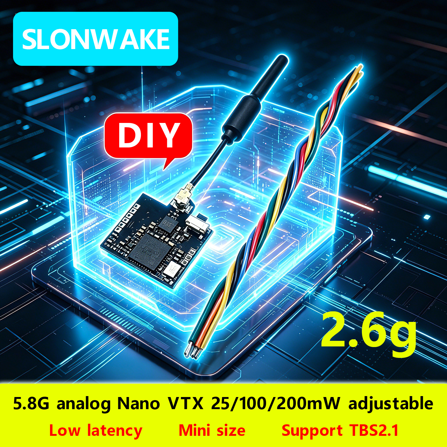 SLONWAKE Nano 5.8G 48CH 200mW  - đánh giá và giá Fpv Drone Vtx