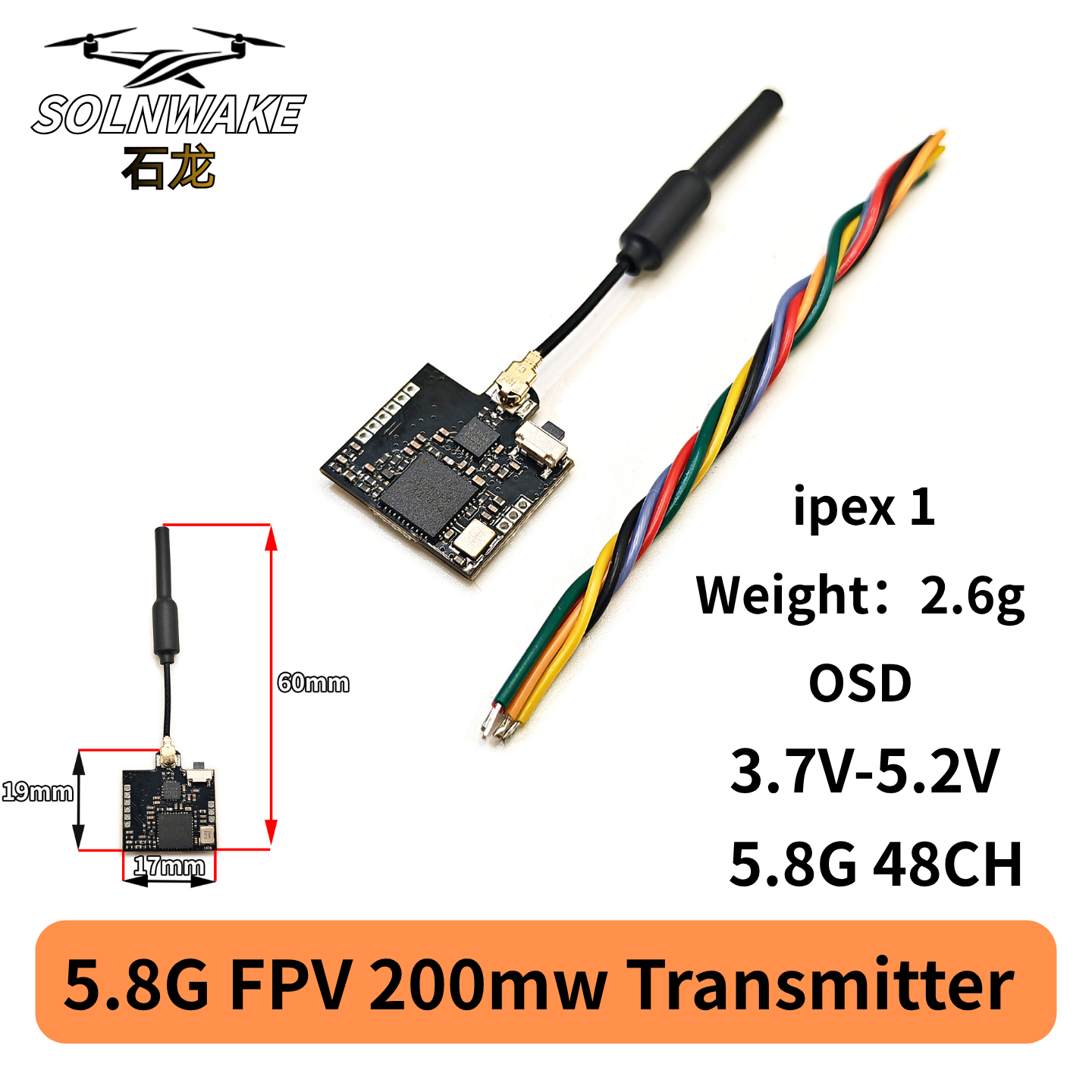 SLONWAKE Nano 5.8G 48CH 200mW  - đánh giá và giá Fpv Drone Vtx