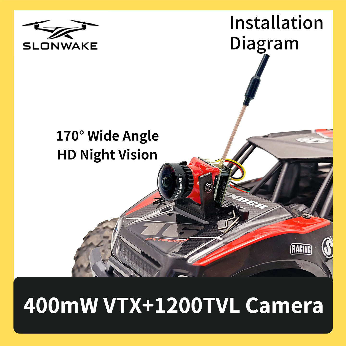 SLONWAKE 5.8G 48CH FPV 400mw V - đánh giá và giá Fpv Drone Frame